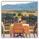 Lunch at Auberge artwork by Susan Hoehn depicts Auberge Du Soleil