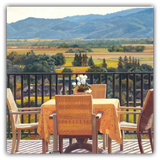 Lunch at Auberge artwork by Susan Hoehn depicts Auberge Du Soleil