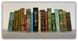 Once Upon a Time 24×48 original oil painting by Gail Chandler showing stacked classic fairytale books with vibrant colors and detailed spines ready to hang.