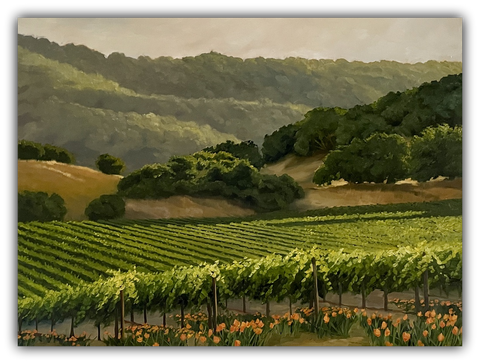 Poppies in the Vineyard Limited Edition by Susan Hoehn