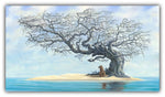The Island bear painting by Robert Bissell features a bear on a deserted island.
