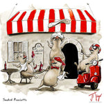 Smoked Prosciutto whimsical pig art by JT Vegar