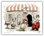 Smoked Prosciutto whimsical pig art by JT Vegar
