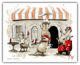 Smoked Prosciutto whimsical pig art by JT Vegar