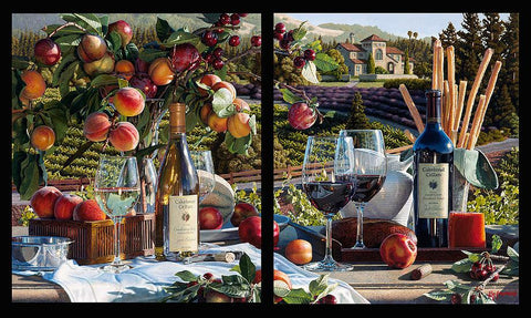 A Cake Walk diptych by watercolor artist Eric Christensen