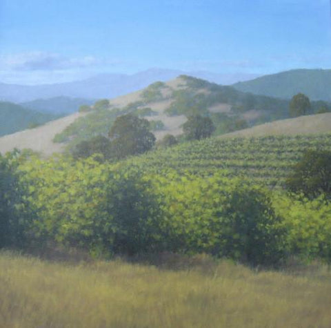 Hillside Vineyard original oil by California artist Kathy O'Leary