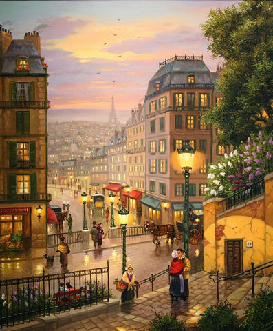 May in Paris - 24x20/32x28 Framed - Original