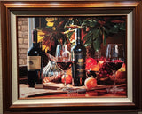 Up for Discussion by artist Eric Christensen framed in a custom copper frame. 