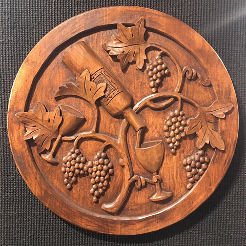 Vin Tasting Woodcarving by master woodcarver Wyckoff